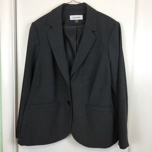 Calvin Klein Slate Grey Blazer Sz 16 Plus Size